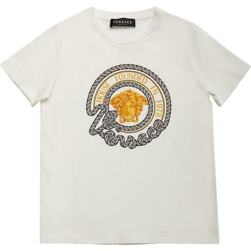 VERSACE t-shirt in jersey di cotone stampato