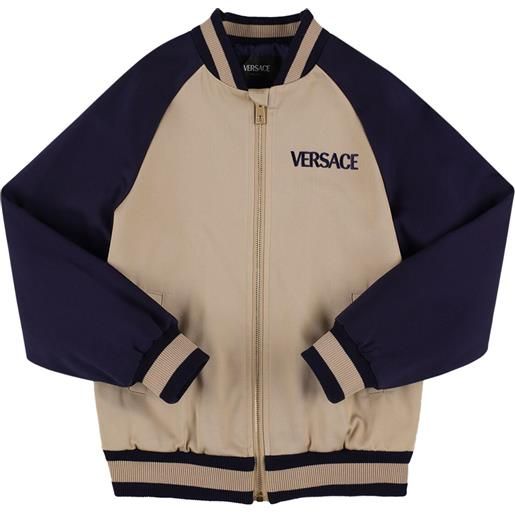 VERSACE giacca varsity imbottita con ricamo