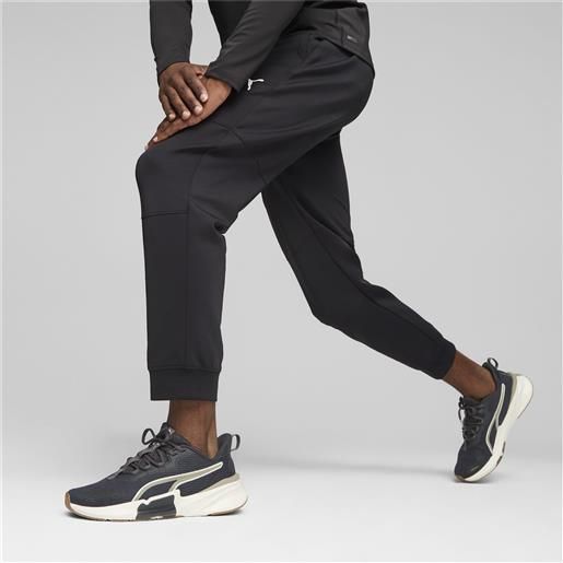 PUMA pantaloni da jogging a maglia doppia PUMA fit da, nero/altro