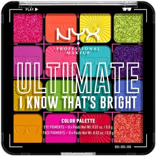 NYX Professional Makeup trucco degli occhi ombretto ultimate shadow palette i know that's bright