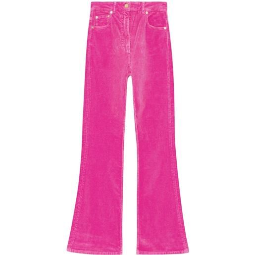 GANNI jeans svasati a coste - rosa