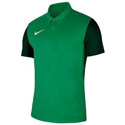 Nike m nk trophy iv jsy ss, maglietta a maniche corte uomo, verde (pine green/gorge green/white), m