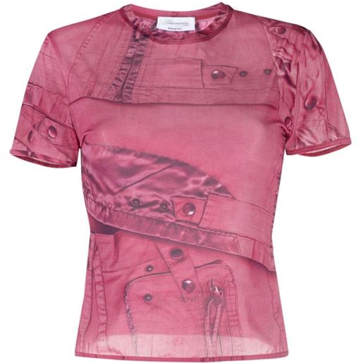 Blumarine t-shirt con stampa grafica - rosa
