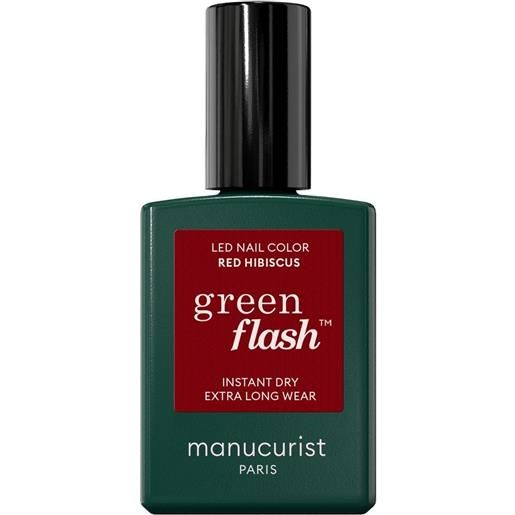 Manucurist green flash - smalto semipermanente 15ml smalto effetto gel red hibiscus