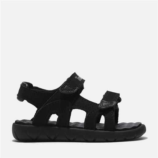 Timberland sandalo perkins row da bambino dal 20 al 30 in colore nero nero monocromatico