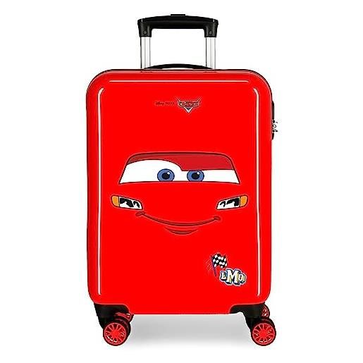 CARTOON trolley da viaggio cars, disney, saetta mc. Queen, valigia in abs da 55 cm, bagaglio a mano