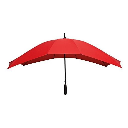 Le Monde du Parapluie falcone - ombrello dritto per coppia, colore rosso, eccellente resistenza al vento, colore: rosso