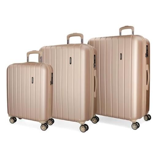 MOVOM wood set di valigie, taglia unica, beige, taglia unica, set di valigie