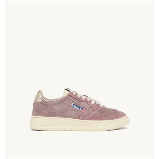 autry sneakers medalist low in suede rosa