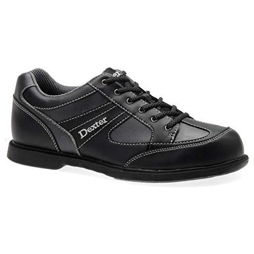 Dexter pro am ii - scarpe da bowling, da uomo, in lega, colore: nero/grigio, taglia 45