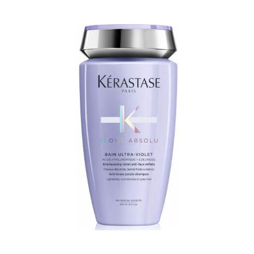 Kérastase shampoo viola antigiallo per tonalità bionde fredde blond absolu bain ultra violet (anti-brass purple shampoo) 250 ml