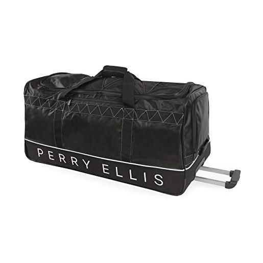 Perry Ellis borsone da uomo extra large da 88,9 cm, nero, borsone extra large da 89 cm - a335