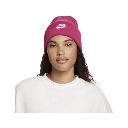 Nike berretto capello invernale berrettino fuxia fb6528-615 taglia unica adulto fucsia rosa cappellino