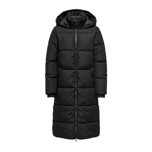 Only puffer coat long puffer jacket black l black l