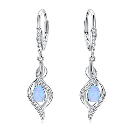 VONALA orecchini opale argento sterling blu opale orecchini pendenti gioielli regali per le donne