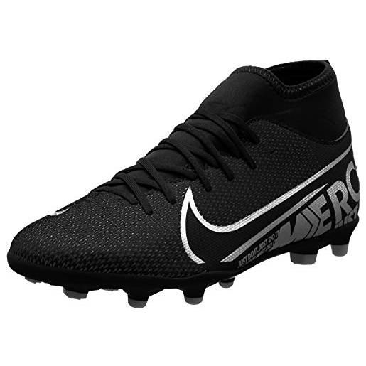 Nike jr superfly 7 club fg/mg, scarpe da calcio unisex-bambini, black/mtlc cool grey/cool grey, 32 eu
