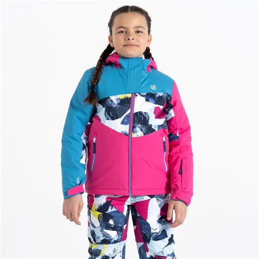 Dare2b giacca sci humour ii blue pink mountain print da bambina