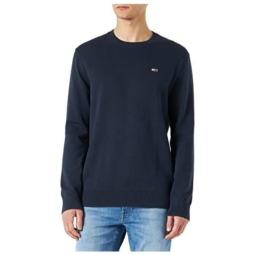 Tommy Jeans tjm essential - maglione leggero, maglione uomo, black, xs