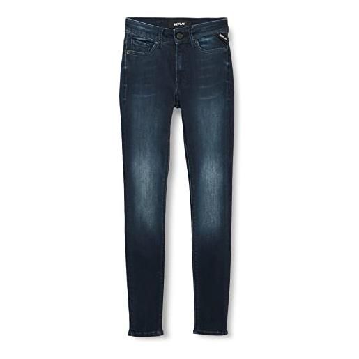 Replay luzien powerstretch denim jeans, 007 dark blue, 2330 donna