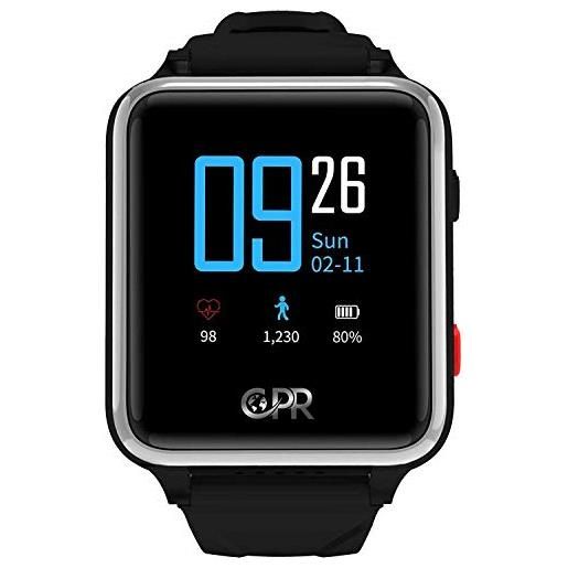 CPR Call Blocker cpr guardian 2 smartwatch - la massima protezione in caso di emergenza. Mantiene chi lo indossa attivo, indipendente e sicuro in ogni momento. Nero