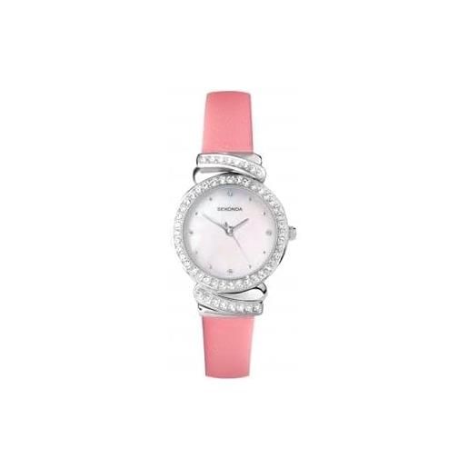 Sekonda orologio da donna con cinturino in pelle 2271, rosa, vestito