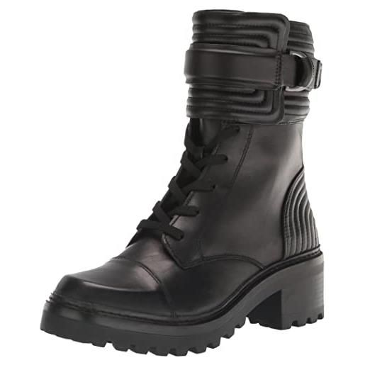 DKNY scarpe da donna basia, combat boot, nero, 40 eu