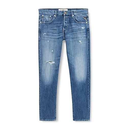 Replay tinmar jeans, 009 blu medio, 28w x 30l uomo