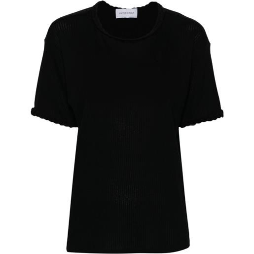 Viktor & Rolf t-shirt con dettaglio intrecciato - nero