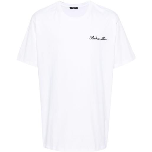 Balmain t-shirt con ricamo - bianco