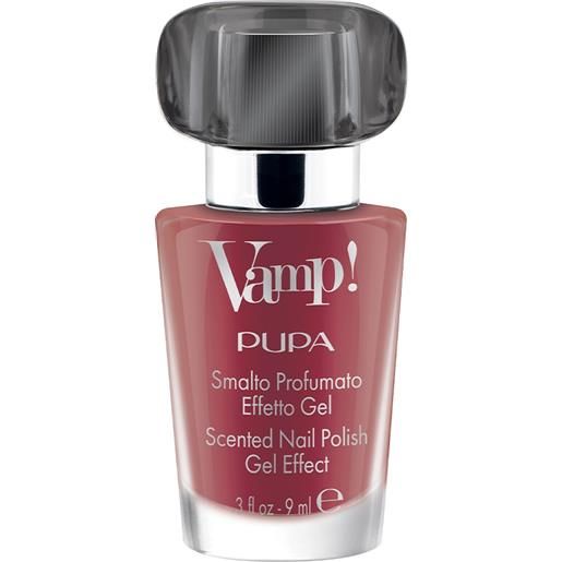 PUPA vamp!Smalto 301 dirty pink smalto profumato effetto gel fragranza nera 9 ml