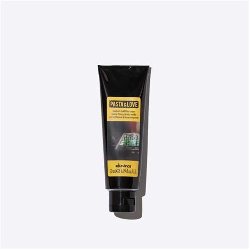 Davines pasta & love medium-hold fiber cream 50ml - crema modellante fibrosa tenuta media