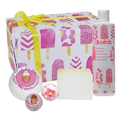 Bomb Cosmetics - confezione regalo di prodotti per il bagno e il corpo ice cream queen, 5 pezzi, 620 grammi