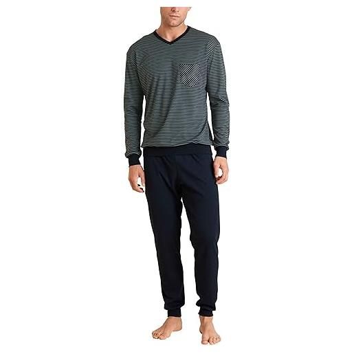 CALIDA relax streamline set di pigiama, oscurante, dark glen, 46-48 uomo