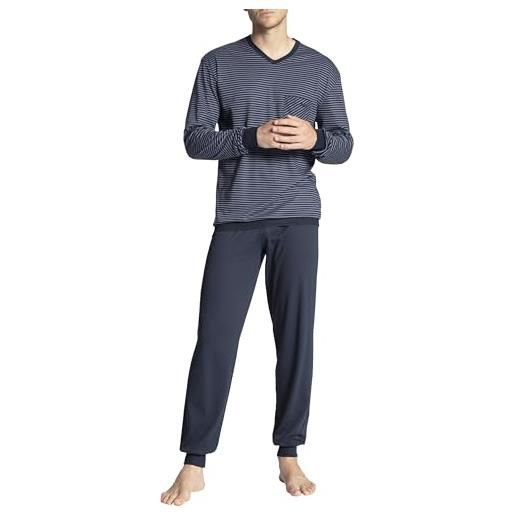 Calida relax streamline pigiama, blu (dark sapphire 479), xx-large uomo