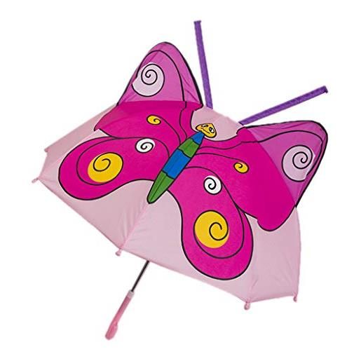 KERDEJAR ombrello per bambini, ombrello per bambini ragazzi ragazze cartone animato con orecchie di animali ombrello personalizzato principessa manico lungo ombrello portatile leggero sicuro 14#