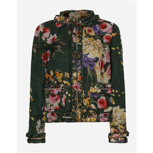 Dolce & Gabbana giacca in chiffon stampa giardino