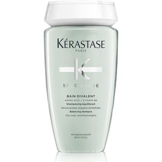 Kérastase shampoo lenitivo per capelli grassi specifique (bain divalent) 250 ml
