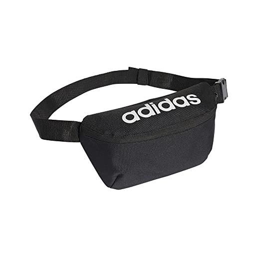 adidas daily waistbag, marsupio sportivo unisex-adulto, black/black/white, ns