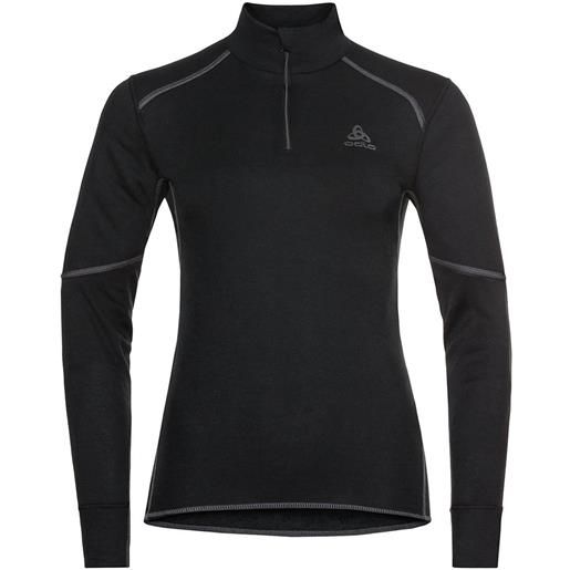 Odlo turtle neck 1/2 zip active x base layer nero m donna