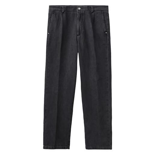 United Colors of Benetton pantalone 43ezuf00x jeans, nero denim 800, 58 uomo