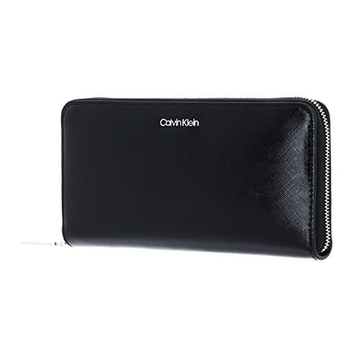Calvin Klein ck must zip around wallet saffiano l ck black