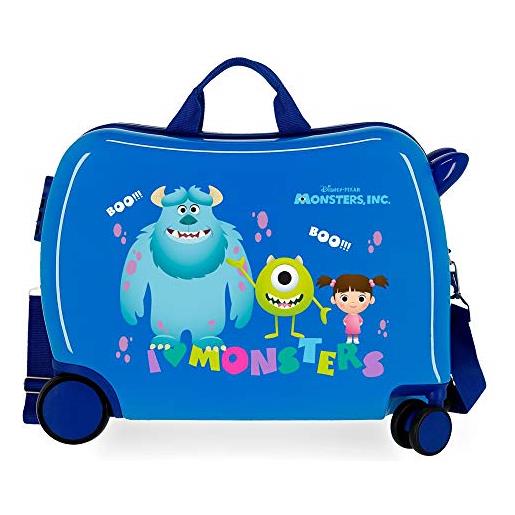 Disney boo!Valigia per bambini blu 50 x 38 x 20 cm rigida abs chiusura a combinazione laterale 34 l 3 kg 4 ruote bagaglio a mano