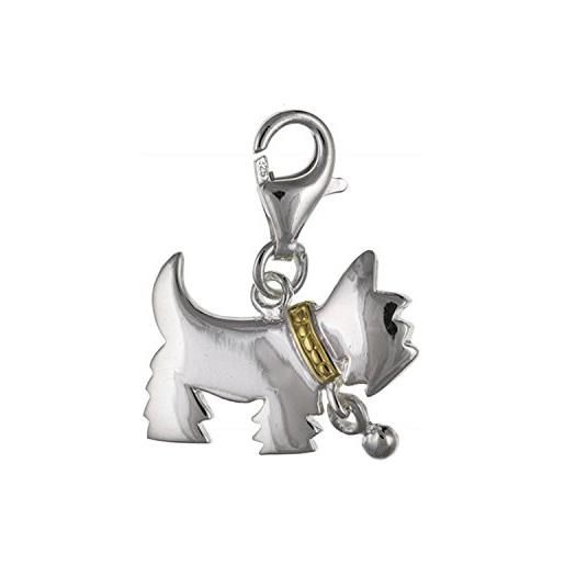 Designer Inspirations Boutique ciondolo a clip in argento sterling con collare dorato a forma di cane westie - per braccialetti thomas sabo. 