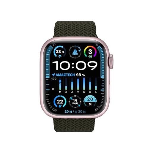 AMAZTECH orologio intelligente hk9 pro plus smartwatch amoled 2.02 waterprof ip67 chiamate bluetooth chat gpt orologio fitness per android ios ideale per uomo e donna (verde)