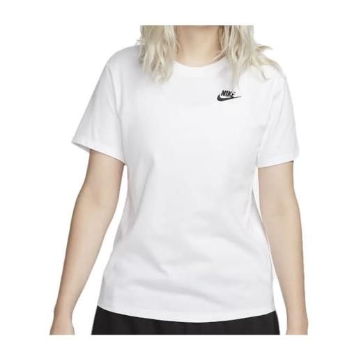 Nike sw club t-shirt, nero, m donna