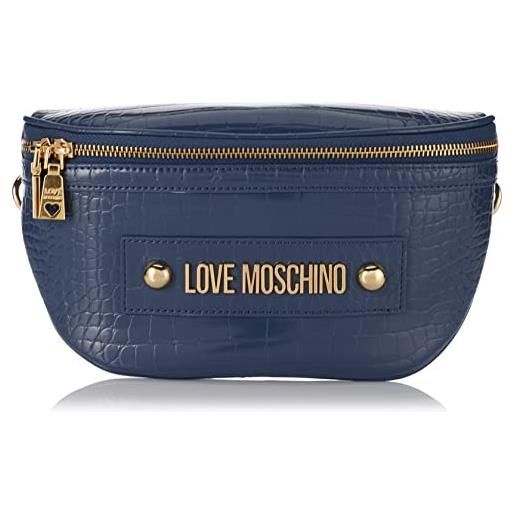 Love Moschino jc4430pp0fks0, borsa a spalla, donna, blu, taglia unica