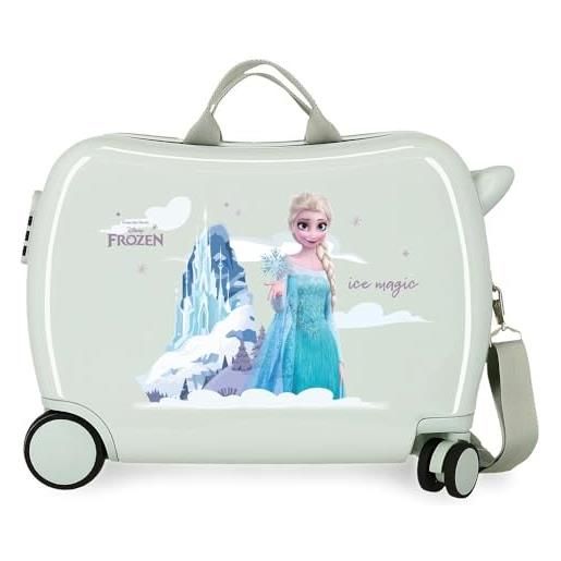 Disney frozen arendelle is magic valigia per bambini verde 50 x 38 x 20 cm rigida abs chiusura a combinazione laterale 34 l 1,8 kg 2 ruote bagagli mano, verde, taglia unica, valigia per bambini