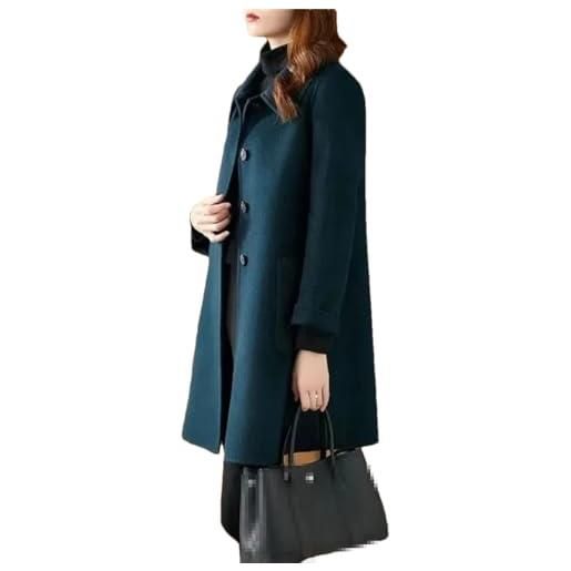 Generic cappotto di lana ispessito da donna trench coat da donna di media lunghezza autunno e inverno