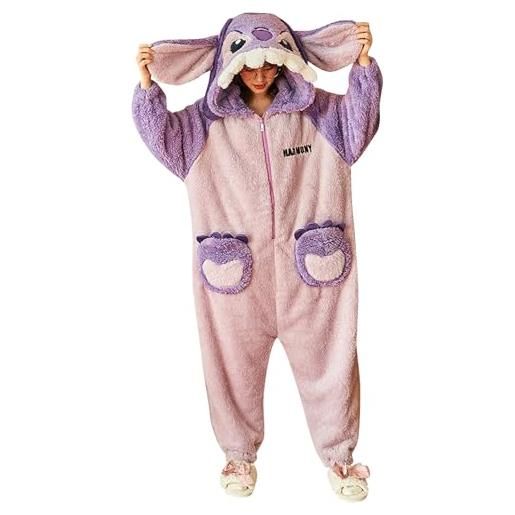 WELLCHY Costume da Coniglio per Adulti, Pigiama Animali Coniglio Adulto,  Pigiama Intero Animali Onesie, Tuta Pigiama Intera Coniglio Onesie Pigiami  Animali Costume Carnevale Cosplay (L) : : Moda