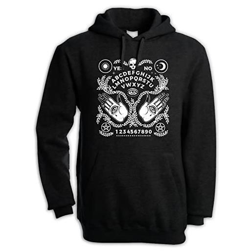 Tribal T-Shirts ouija board occult - felpa con cappuccio con tasca, nero , l
